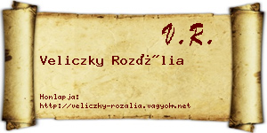 Veliczky Rozália névjegykártya